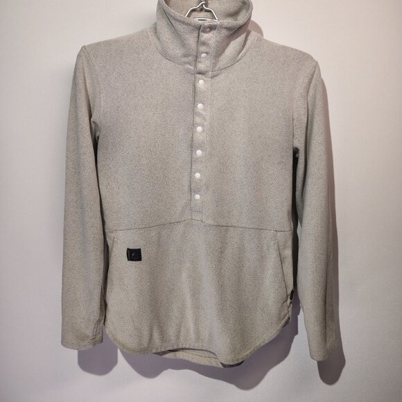 Deso Supply Genevieve Fleece Snap Pullover Size Small beige Small Batch USA - Picture 2 of 13